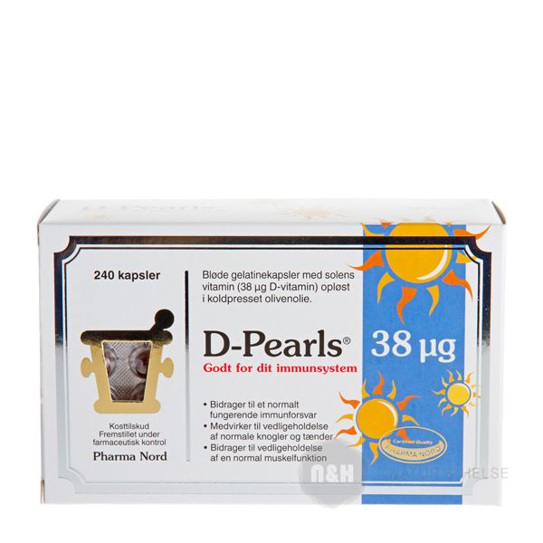 D-Pearls St�rk D-Vitamin 38 mcg 240 stk.